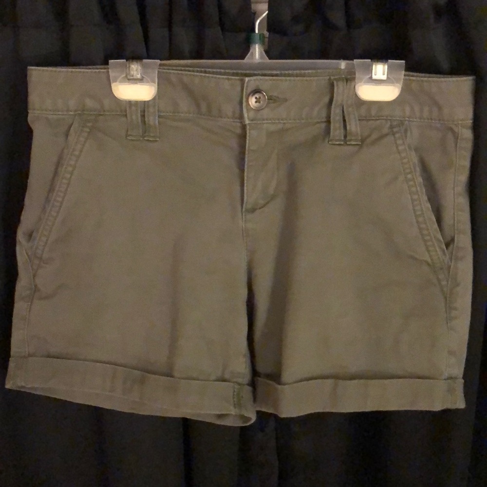 Army green shorts